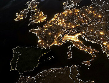 Europa in der Nacht