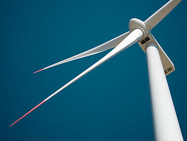 Windkraftanlage zur Stromerzeugung.