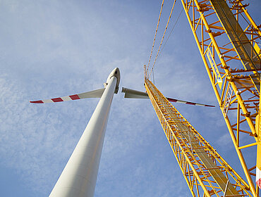Montage Windpark Trautmannsdorf