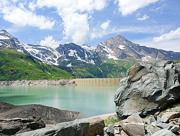 Der Hochgebirgsstausee am Mooserboden